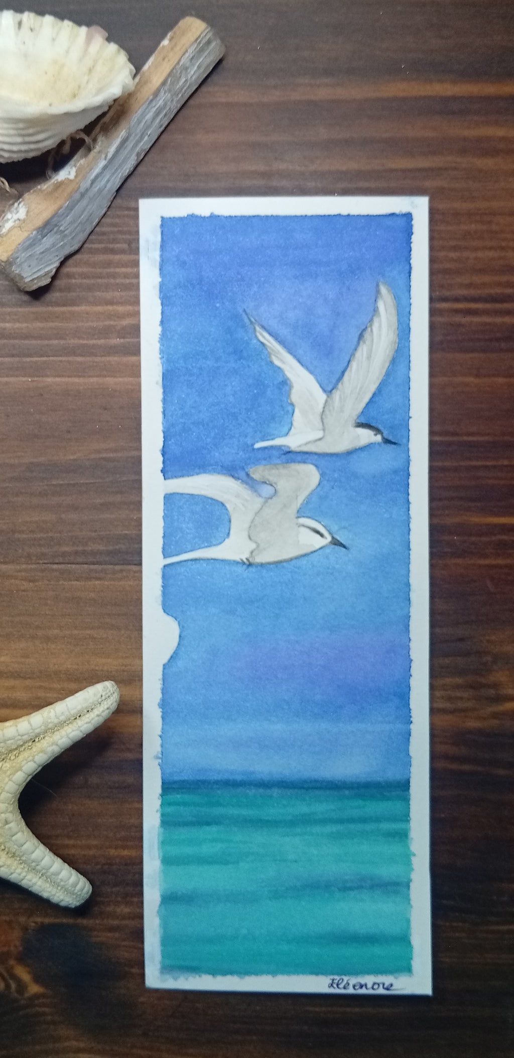 Gaviotas en vuelo, Mar Menor, Marcapáginas
