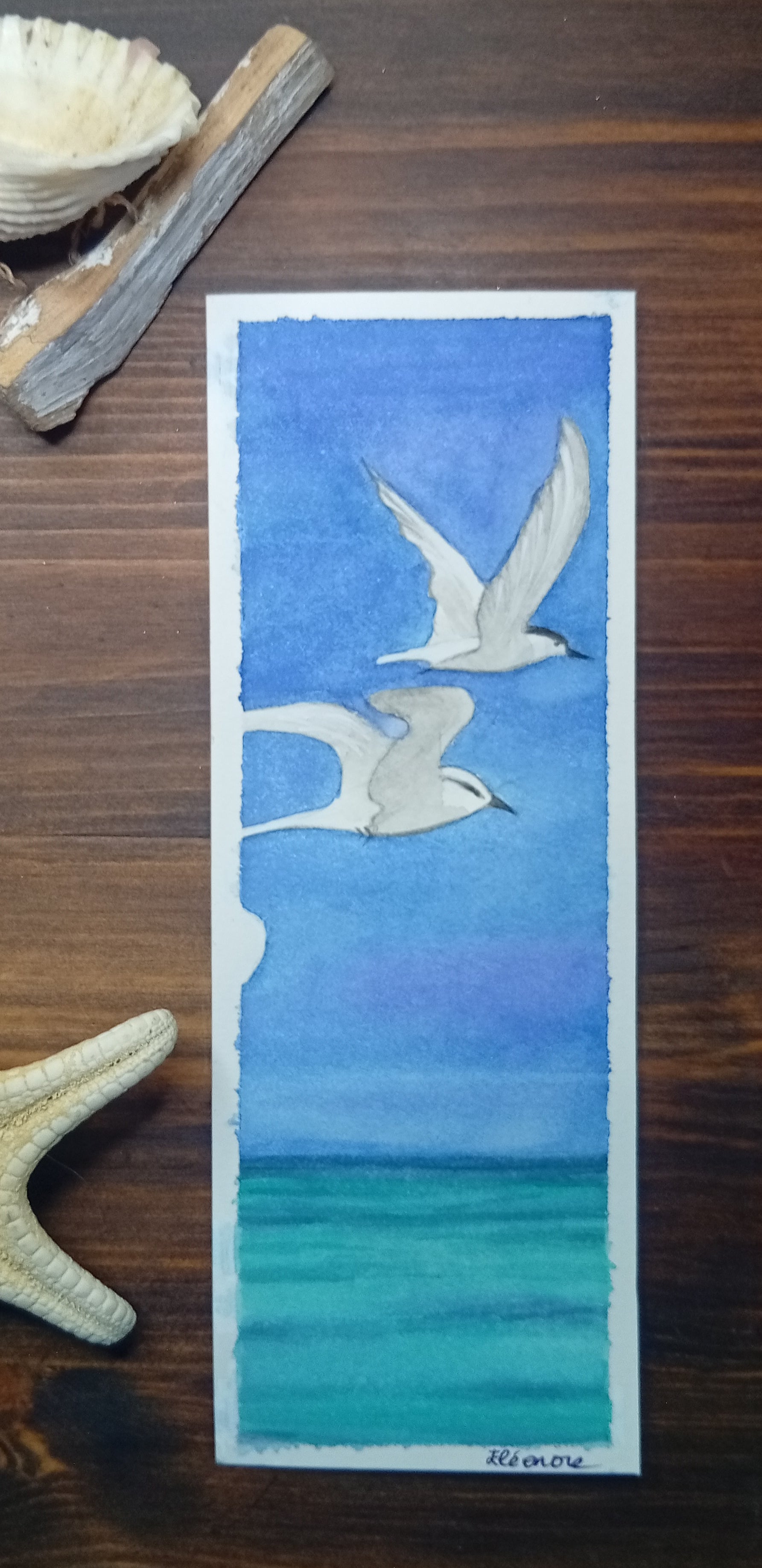 Gaviotas en vuelo, Mar Menor, Marcapáginas