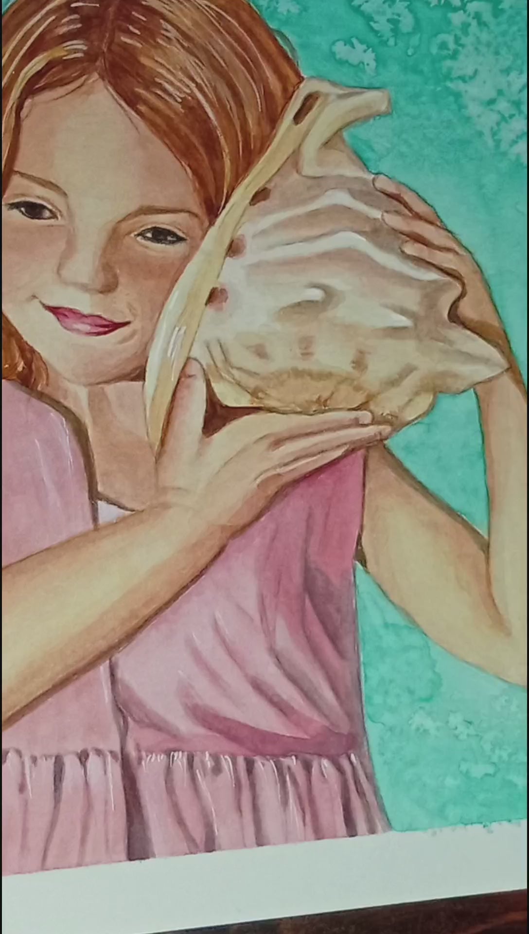 Escuchando el mar, impresión giclée