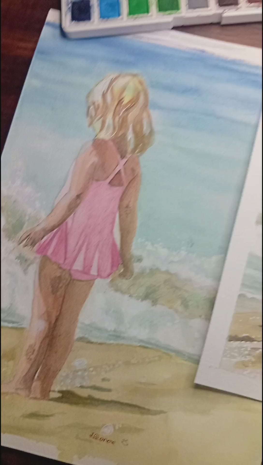Niña en el la playa